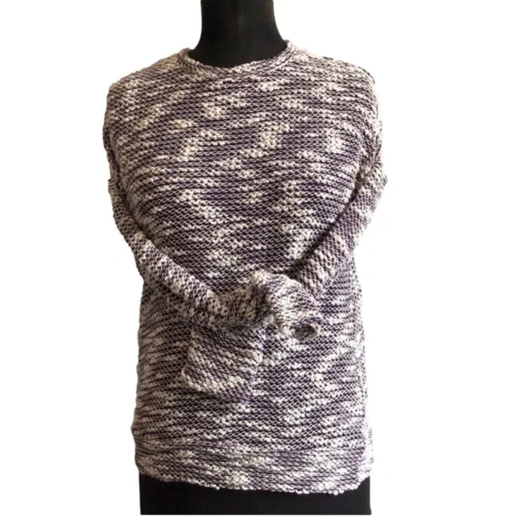 Fabletics Knit Sweater, Purple & White - Picture 4 of 8